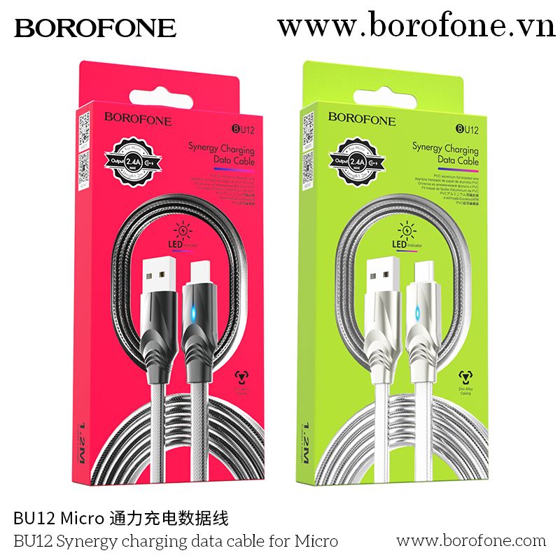 Sale Cáp sạc nhanh BOROFONE BU12 Micro 1.2m (usbA ra Miccro; a-m) chính hãng [BH 1 tháng]