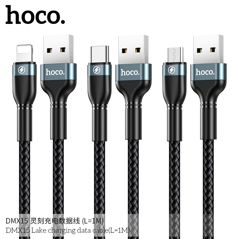 Cáp sạc nhanh 3A HOCO DMX15 Micro 1m (usbA ra Micro; a-m) dây dù