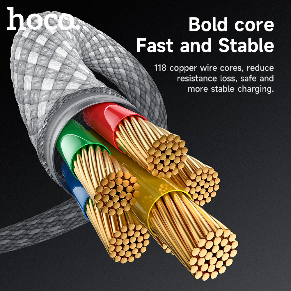 Cáp sạc nhanh 3A dây dù Hoco DM-X9 type c (usb ra type c) chính hãng [BH: 1 NĂM]