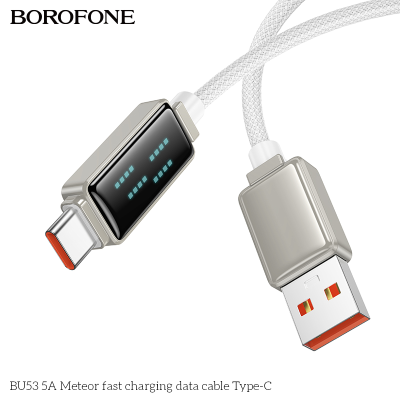 Cáp sạc nhanh 5A BOROFONE BU53 Type C (A-C) USB ra Type C chính hãng [BH 1 năm]