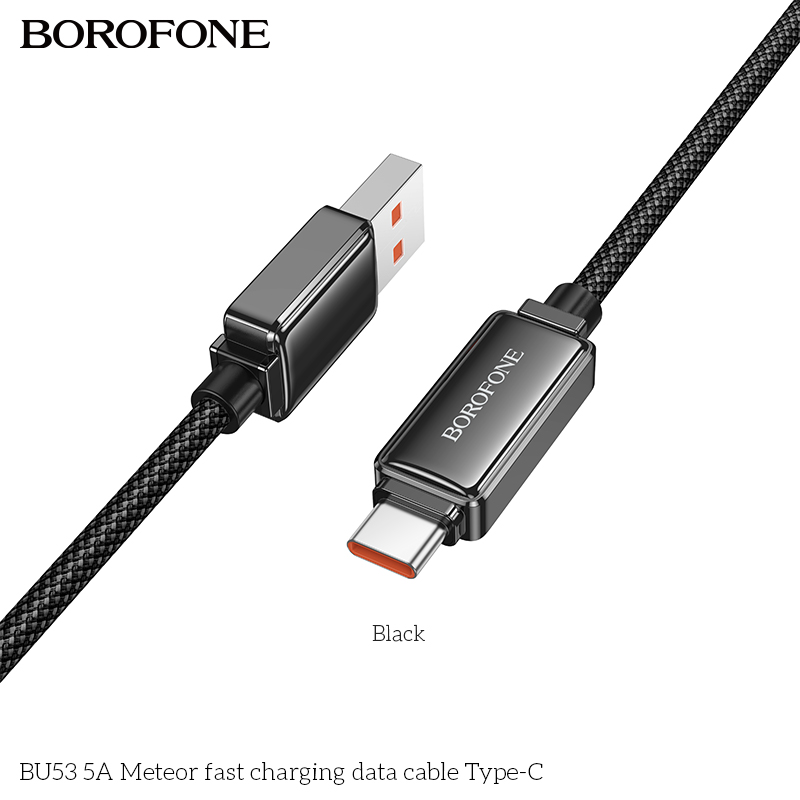 Cáp sạc nhanh 5A BOROFONE BU53 Type C (A-C) USB ra Type C chính hãng [BH 1 năm]