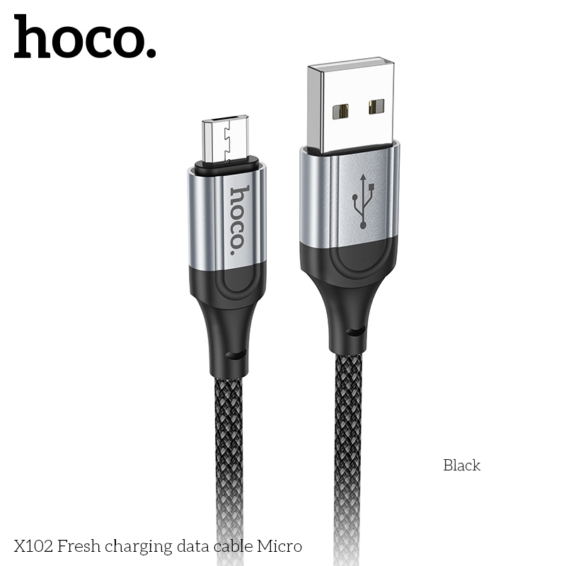 Cáp sạc nhanh Hoco x102 usb ra samsung micro 2.4A chính hãng [BH 1 năm]