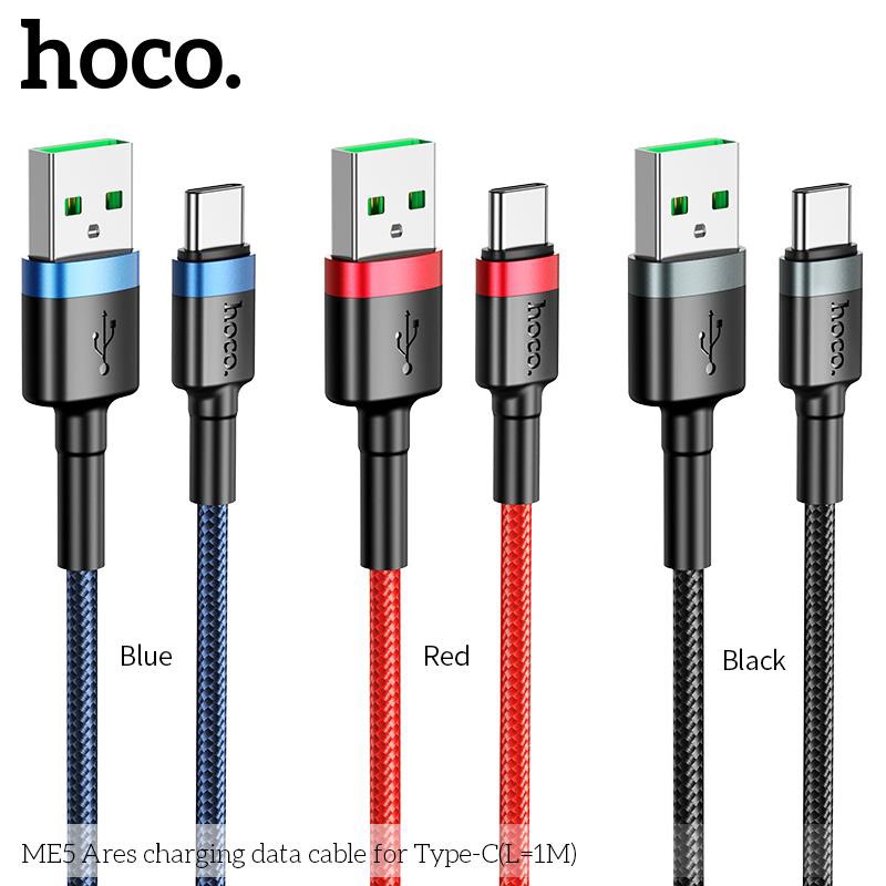 Cáp sạc nhanh 3A HOCO ME5 usb ra Type C 1M dây dù chính hãng [BH 1 năm]