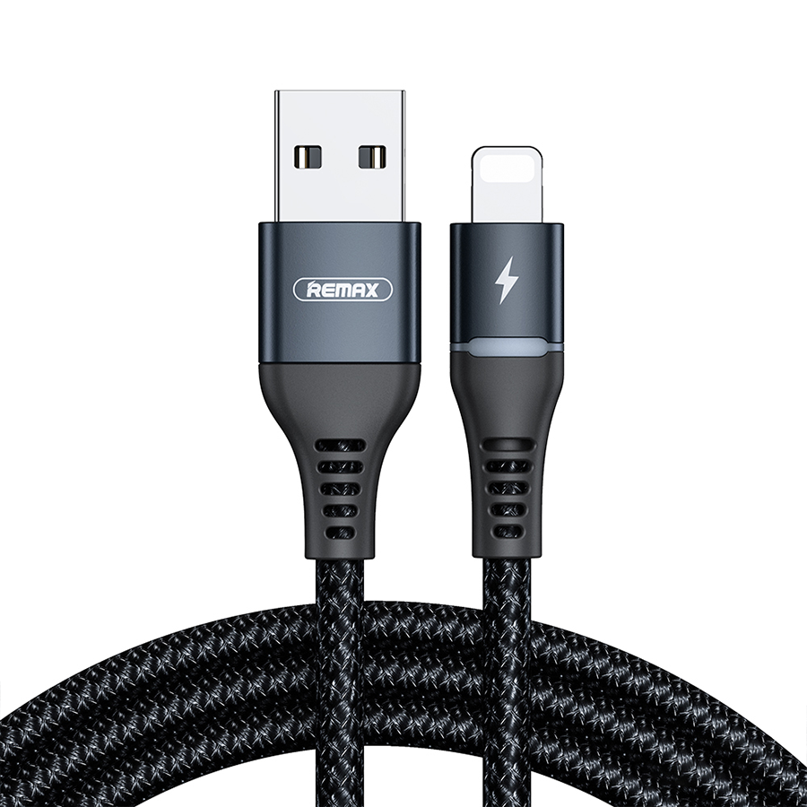 Cáp sạc nhanh iPhone REMAX RC-152i có led báo sạc đầy (usb ra iphone lightning) dây dù chính hãng [BH 1 năm]