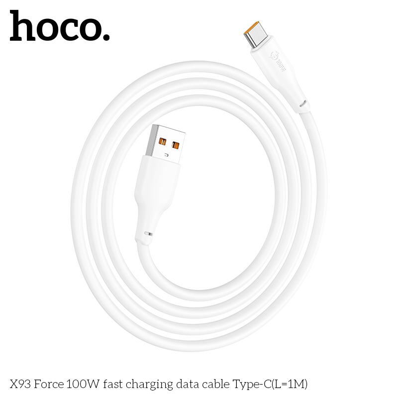 Cáp sạc nhanh 100w Hoco X93 usb ra type c 1m (a-c) chính hãng [BH: 1 NĂM]