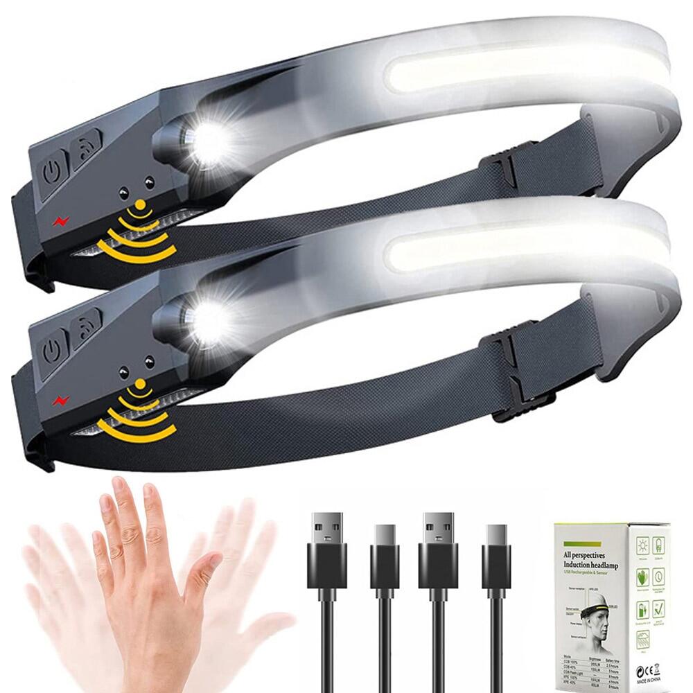 Đèn đội đầu Led Cob Pha cảm biến dây silicon [BH: 1 TUẦN]