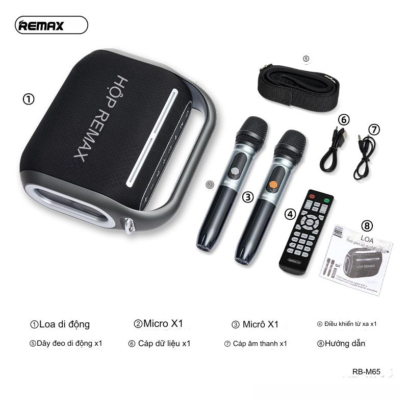 Loa bluetooth REMAX RB-M65 karaoke siêu hay chính hãng [BH 1 năm]