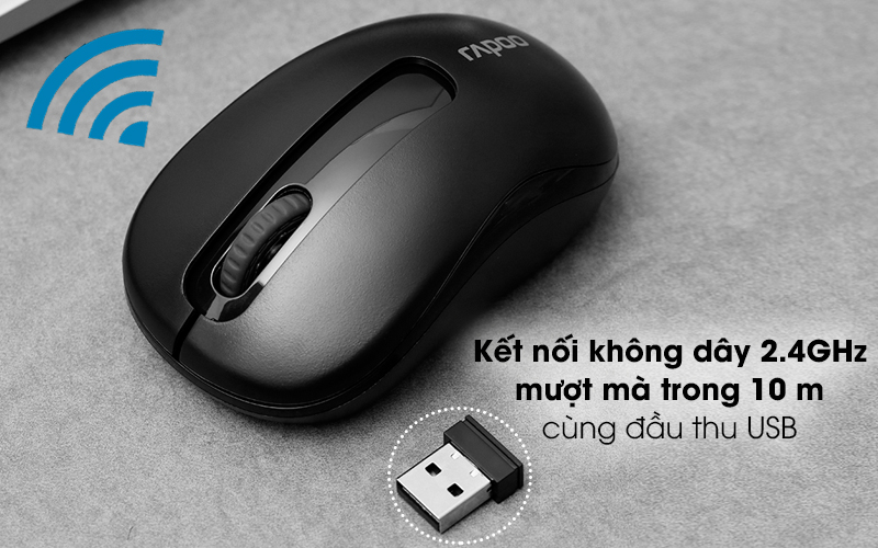 Chuột không dây Rapoo M10 Plus [BH 6 tháng] / pktn sale