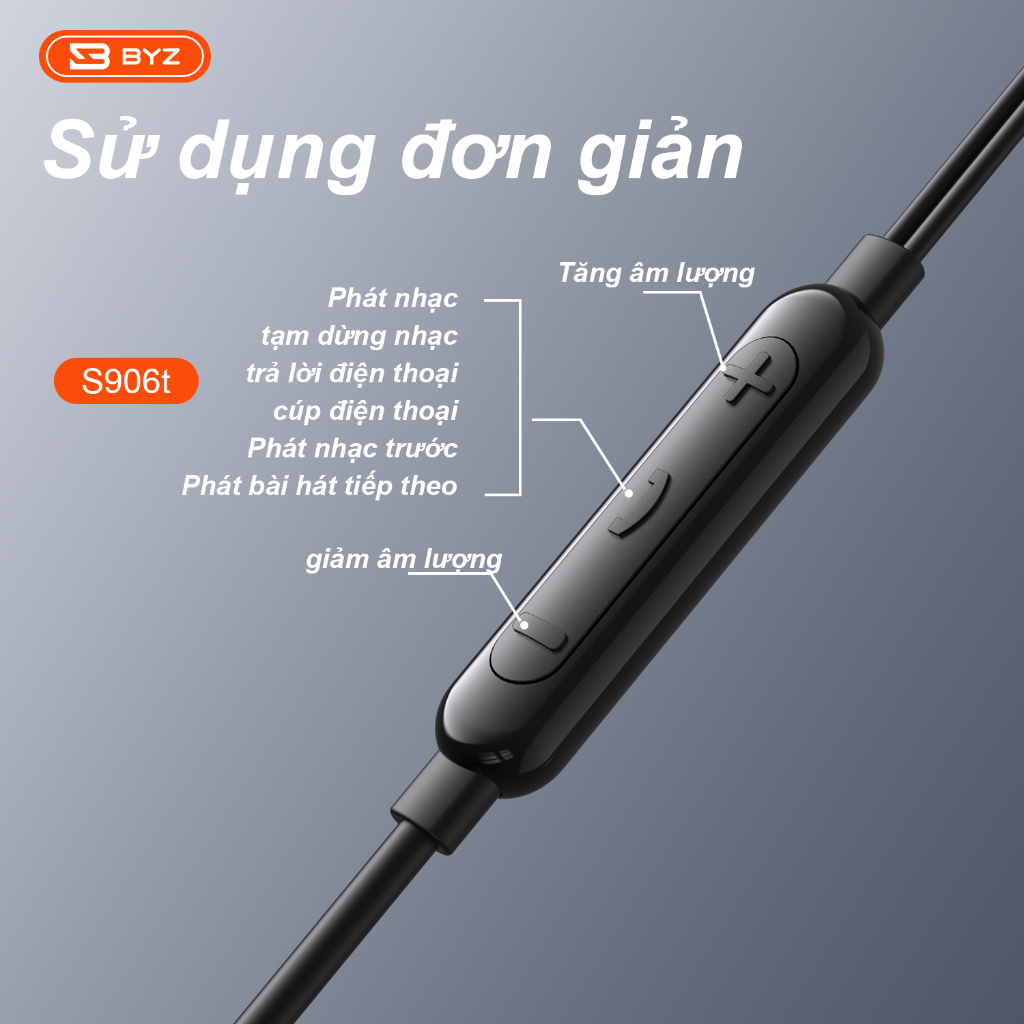 Tai nghe có dây type-c BYZ S906 chính hãng [BH 6 tháng]