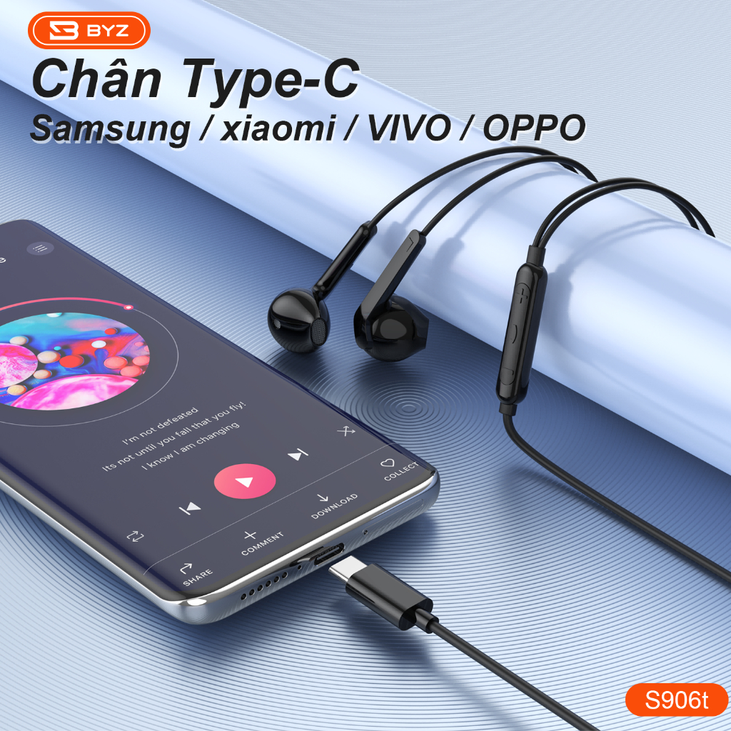 Tai nghe có dây type-c BYZ S906 chính hãng [BH 6 tháng]