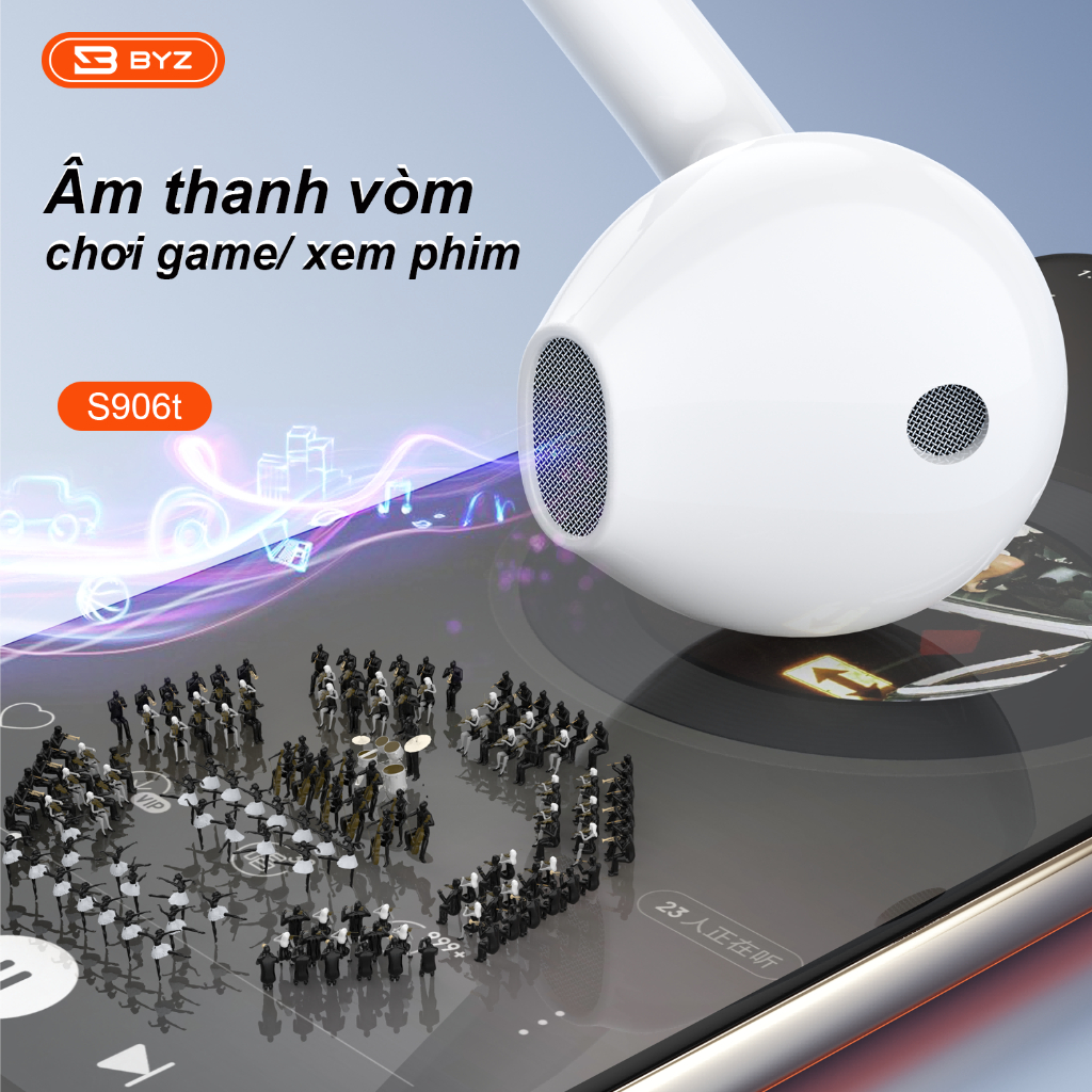 Tai nghe có dây type-c BYZ S906 chính hãng [BH 6 tháng]