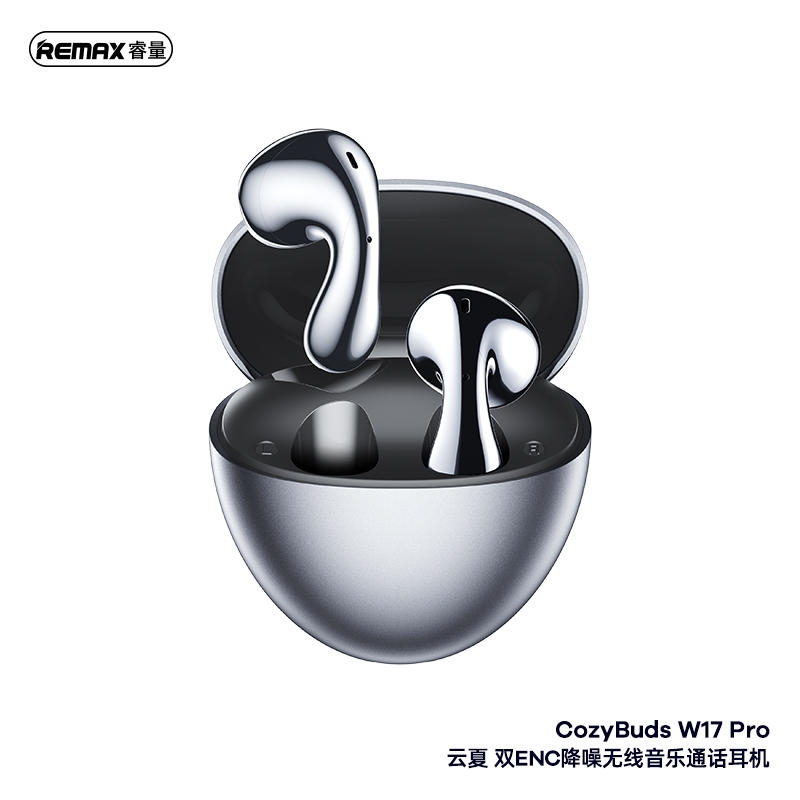 Tai Nghe Bluetooth Remax Cozybuds W17 PRO True Wireless V5.4  ENC kiểu dáng airpods có dock sạc chính hãng [BH 1 năm]