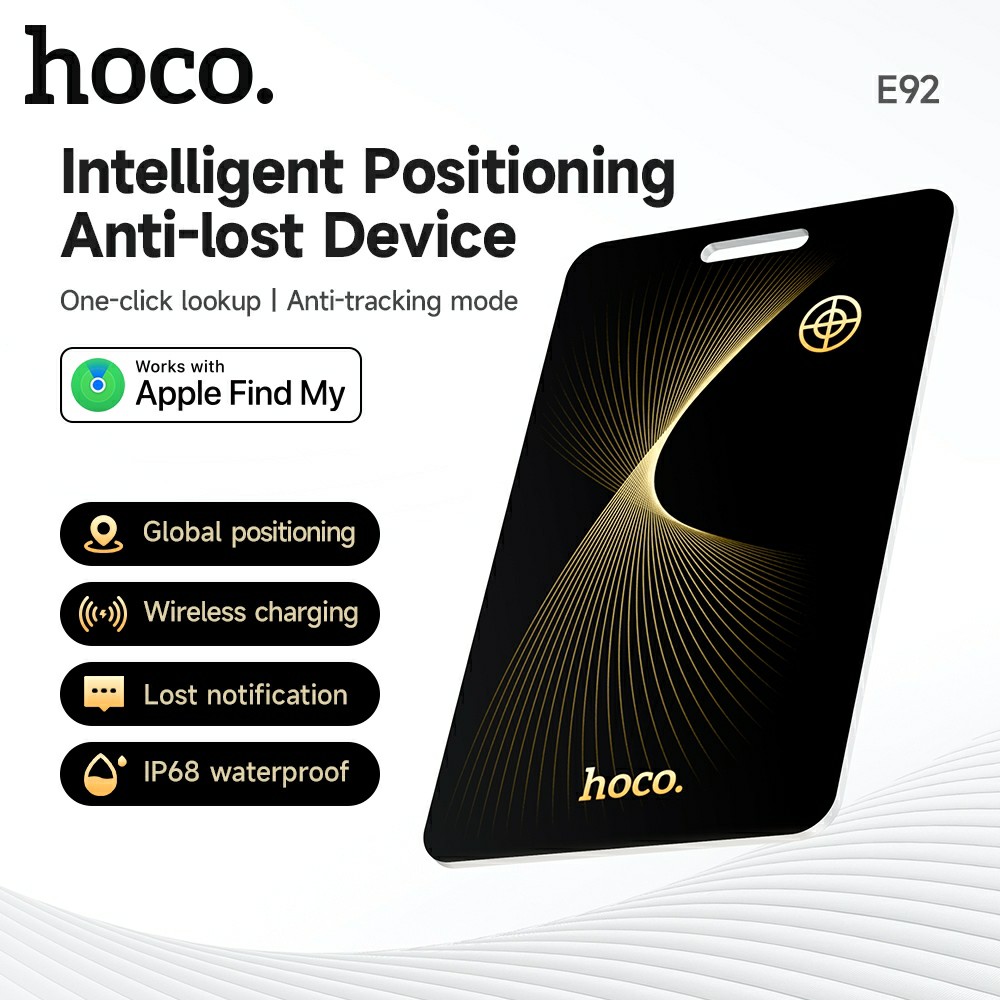 Thẻ định vị toàn cầu HOCO E92 kết nối trực tiếp qua Apple Find My siêu tiện lợi