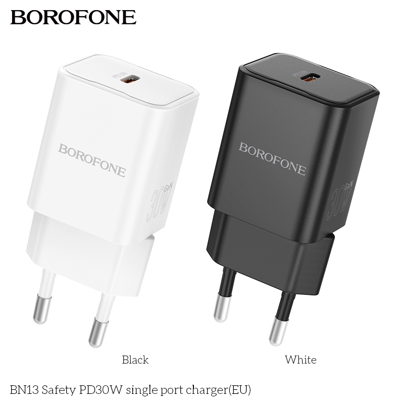 Cóc sạc nhanh 30w BOROFONE BN13 chính hãng 1 cổng Type C [BH 1 năm]