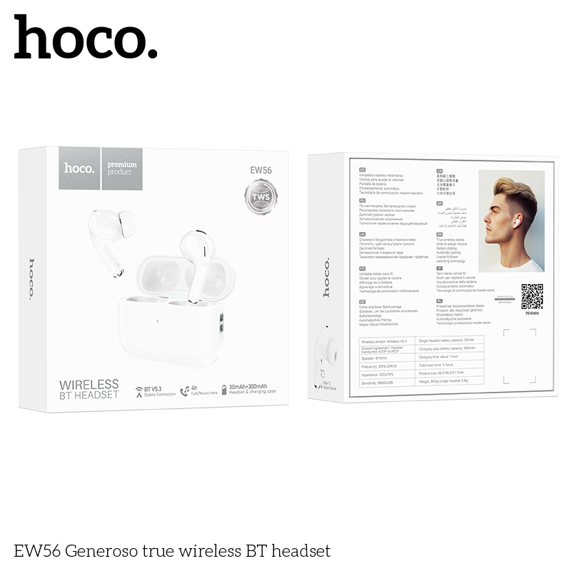 Tai Bluetooth True Wireless Hoco EW56 chính hãng [BH 1 năm]