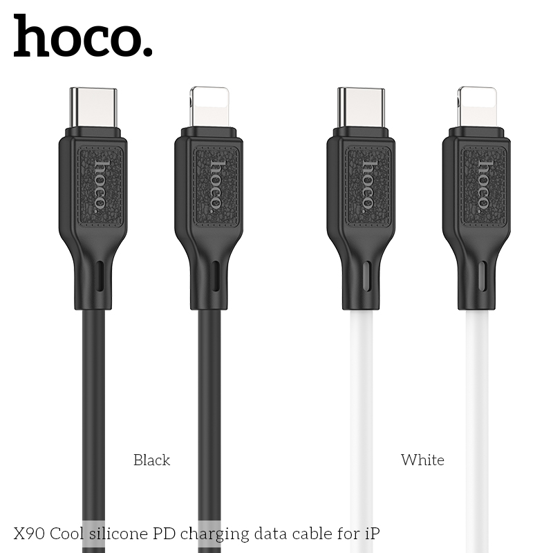 Cáp Sạc Nhanh 20w HOCO X90 (c-l) Silicon cổng Type C ra iPhone Lightning Chính Hãng [BH: 1 NĂM]