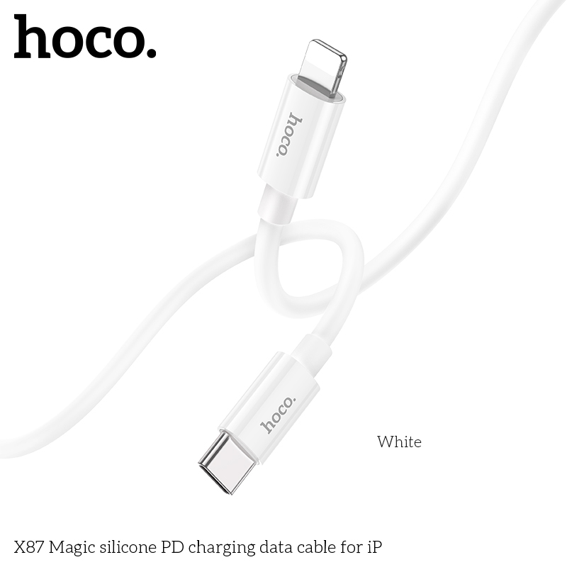 CÁP SẠC NHANH 20W HOCO X87 (C-L 1M) CỔNG TYPE C RA IPHONE LIGHTNING CHÍNH HÃNG [BH: 1 NĂM]