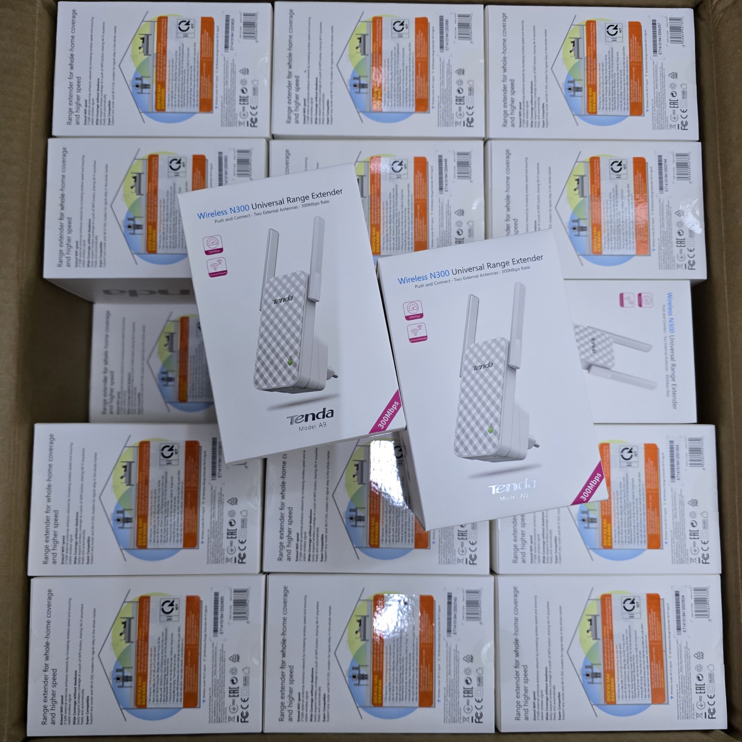 Kích sóng wifi TENDA A9 2 râu chính hãng (Repeater mở rộng sóng Wifi Chuẩn N 300Mbps) [BH 6 tháng]