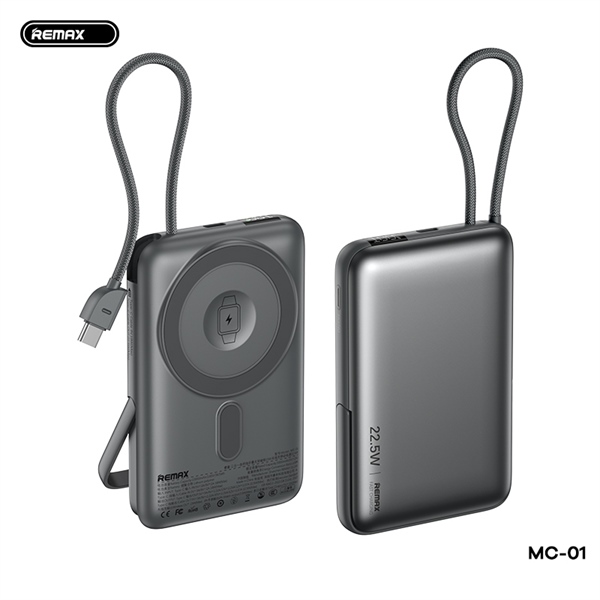 Pin sạc nhanh 22.5w không dây REMAX MC-01 10.000mAh dự phòng CCC magnetic chính hãng [BH 1 năm]