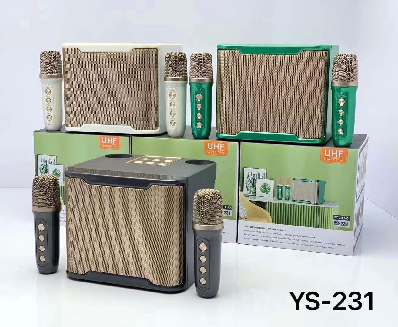 Loa bluetooth karaoke YOSD YS-231/ YS-230 kèm 2 micro không dây cực hay xách tay chính hãng [BH 6 tháng]
