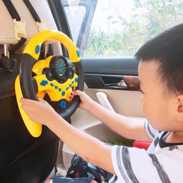 Vô lăng giả định cho bé có nhạc và đèn xoay 360 độ LOẠI XỊN [BH: None]