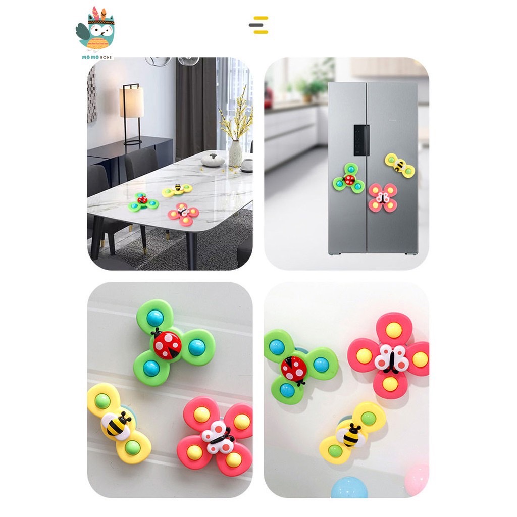 Hộp 3 con quay Spinner hít tường vui nhộn cho bé [BH: None]