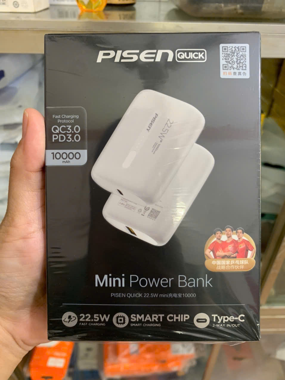 Pin sạc dự phòng sạc nhanh 22.5W Pisen D-330 mini 10.000mAh nhỏ gọn tiện lợi [BH: 1 NĂM]