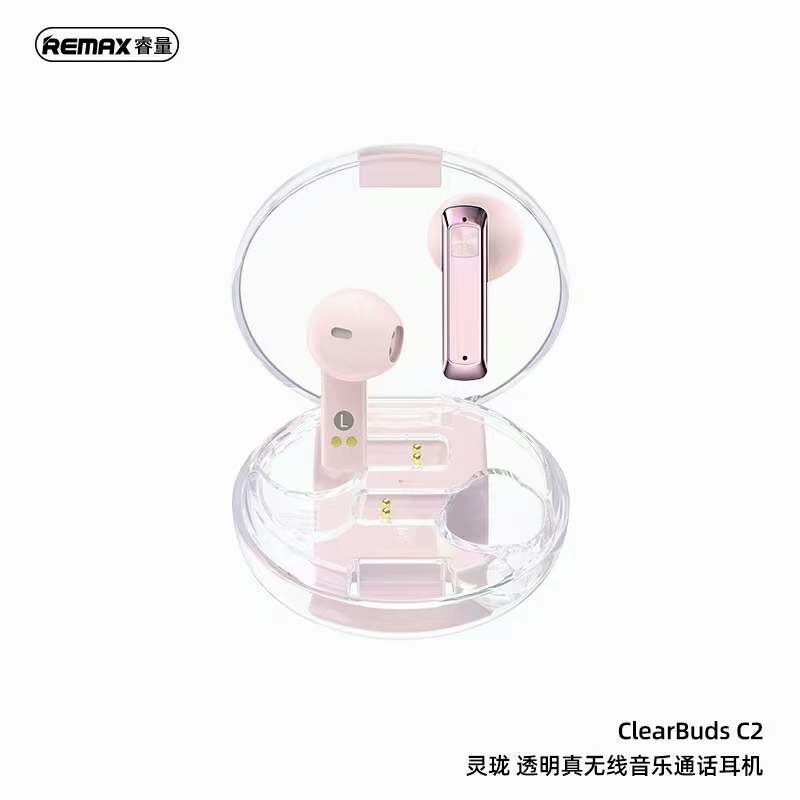 Tai nghe bluetooth REMAX CLEARBUDS C2 V5.3 TWS kiểu dáng airpods true wireless chính hãng [BH 1 năm]