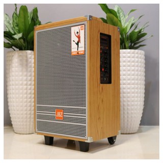 Loa kéo di động JBZ 1203 bass 3 tấc, Thùng gỗ 2 micro karaoke không dây [BH: 6 tháng]