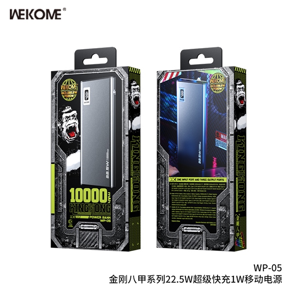 Pin sạc dự phòng 22.5W Wekome WP-05, dung lượng 10.000mAh, có màn hình hiển thị % pin [BH: 6 THÁNG]