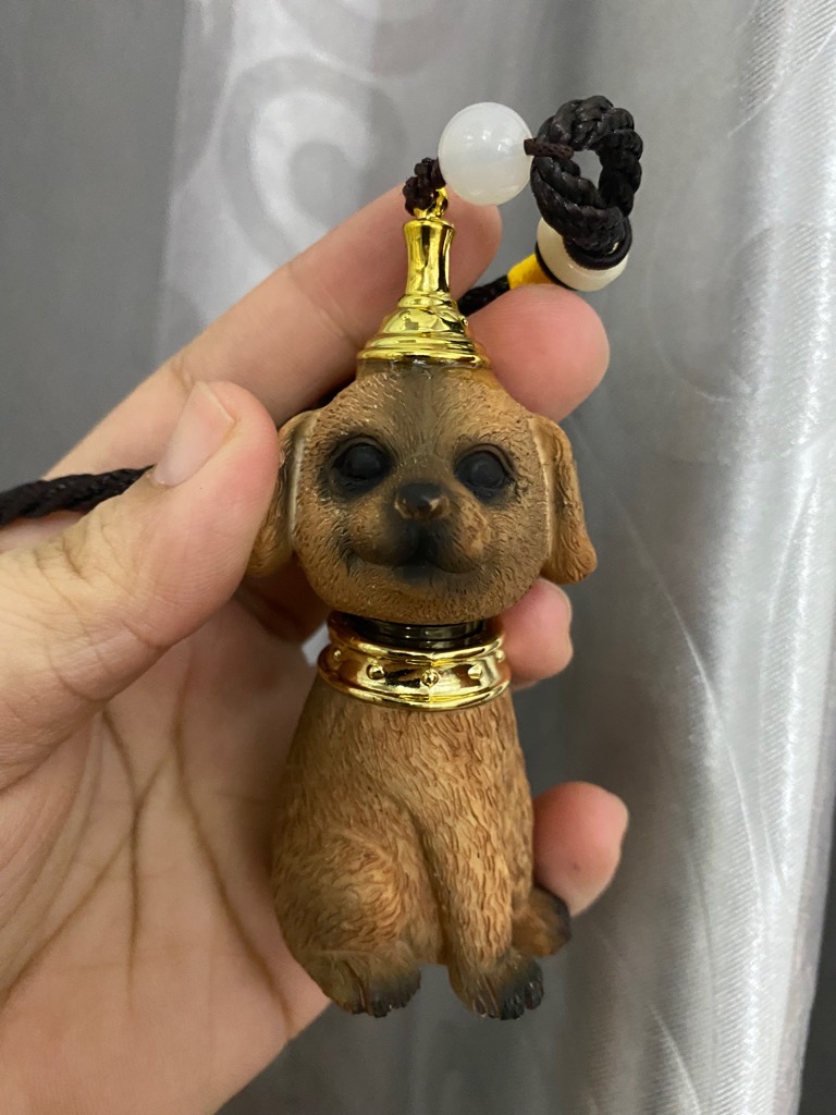 Bật lửa, quẹt diêm xăng hình Cún con phong thuỷ MÀU NÂU [BH: None] / pktn sale