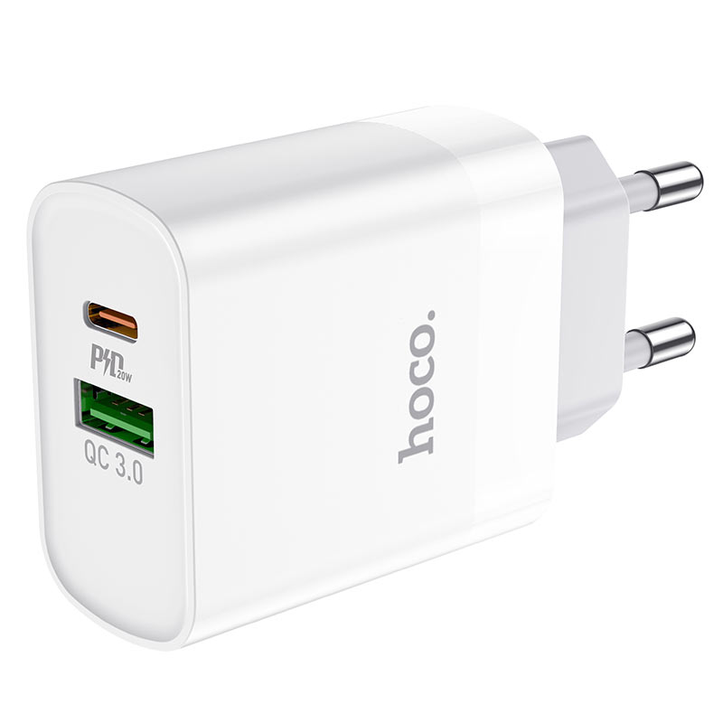 Bộ sạc nhanh 20w HOCO C80A (c-l) PD QC3.0 kèm cáp Type C ra iPhone Lightning chính hãng [BH 1 năm]