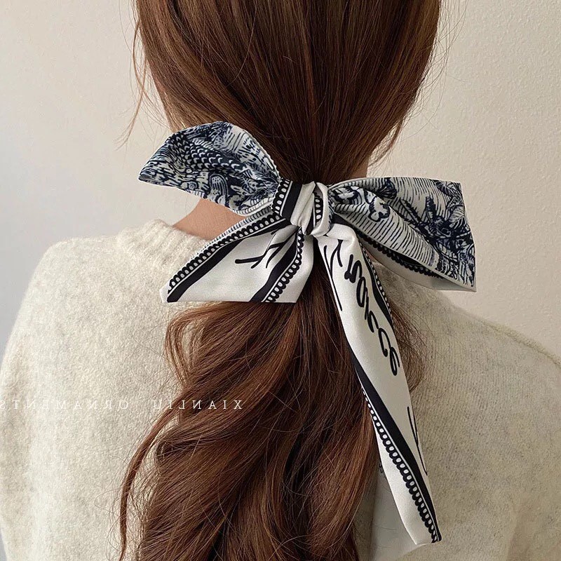 Khăn lụa Satin buộc tóc, quấn túi, quàng cổ turban đa năng nhiều hoạ tiết thời trang / pktn sale
