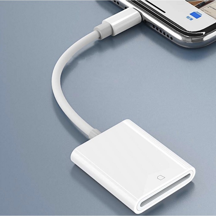 Cáp chuyển, jack chuyển Lightning (mã 0518) đọc thẻ nhớ OTG SDHC / SDXC cho iPhone iPad [BH 1 tháng]