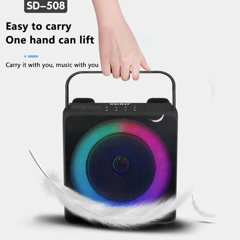Loa bluetooth karaoke SDRD SD-508 kèm 2 micro không dây cực hay xách tay chính hãng [BH 6 tháng]