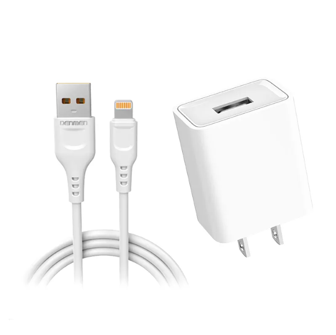 Bộ sạc nhanh Iphone Denmen DC01ML usb ra iphone Lightning 2.4A chính hãng [BH 1 năm] / pktn sale