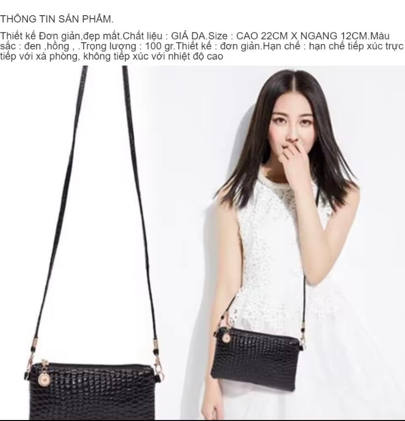 Túi, ví cầm tay 2in1 vân cá sấu thời tranh cho nữ sành điệu [BH: None] / pktn sale