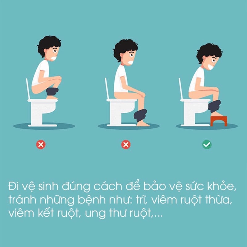 Ghế kê chân toilet chống táo bón chống mỏi nhựa cao cấp [BH: NONE]
