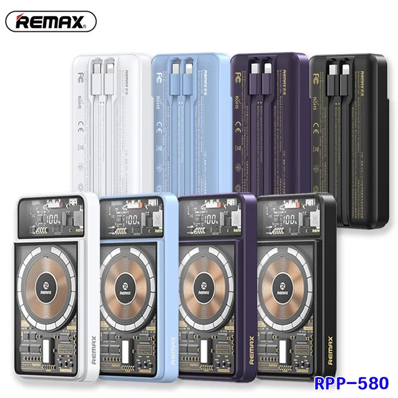 Pin sạc nhanh 22.5w không dây REMAX RPP-580 10.000mAh QC3.0+PD 22.5W chính hãng [BH 1 năm]
