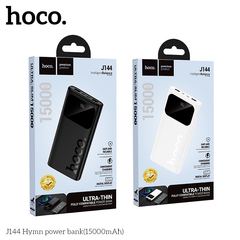 Pin sạc dự phòng HOCO J144 15.000mAh Ultra-Thin siêu mỏng chính hãng [BH 1 năm]