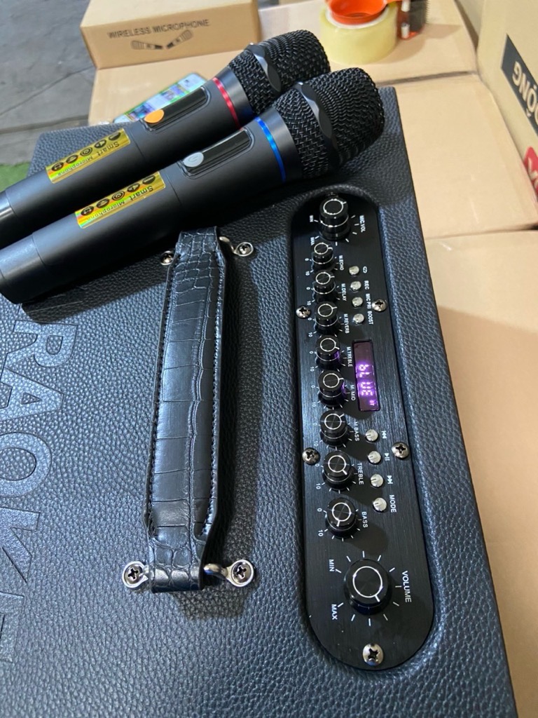 Loa kéo Soundbox T266 NEW 2 bass 16, 1 trebl 1 trung di động karaoke siêu hay bluetooth kèm 2 micro không dây [BH 1 năm]