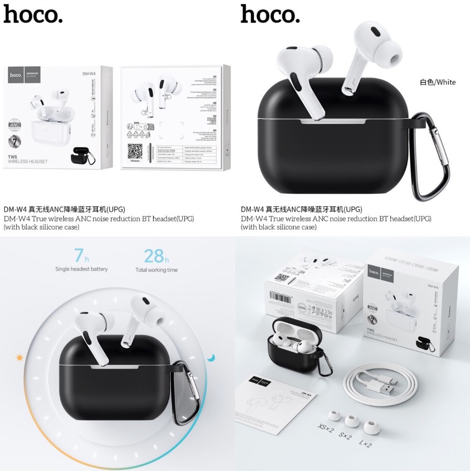 Tai nghe bluetooth HOCO DM-W4 ANC Pop Up kiểu dáng airpods true wireless chính hãng [BH 1 năm]
