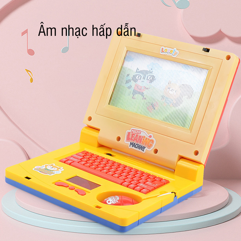 Đồ chơi Laptop mô phỏng cho bé, có nhạc kèm hình chạy trên màn hình [BH: NONE]