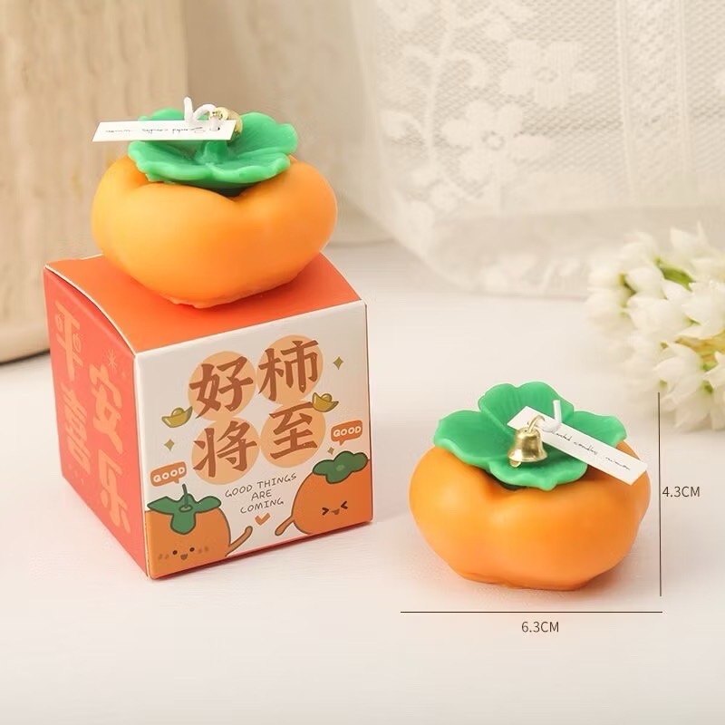 1 cây nến thơm Handmade hình quả hồng siêu xinh [BH: NONE] 1l9a2
