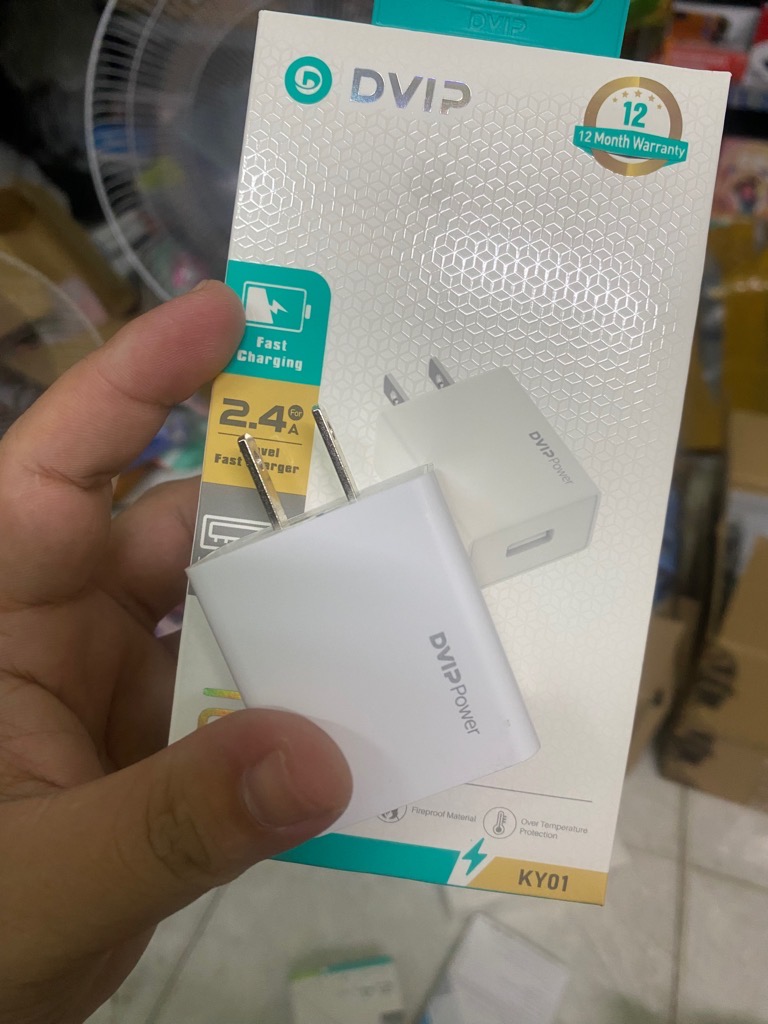 Cóc sạc nhanh 2.4A Dvip 1 cổng Usb KY01 [BH: 6 tháng]