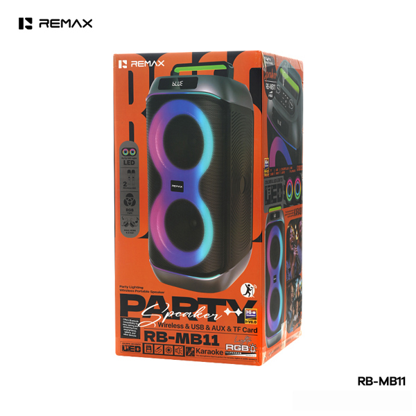 Loa bluetooth karaoke  REMAX RB-MB11 V6.0 6000mAh 80W/100W 2 mic(9700g) chính hãng