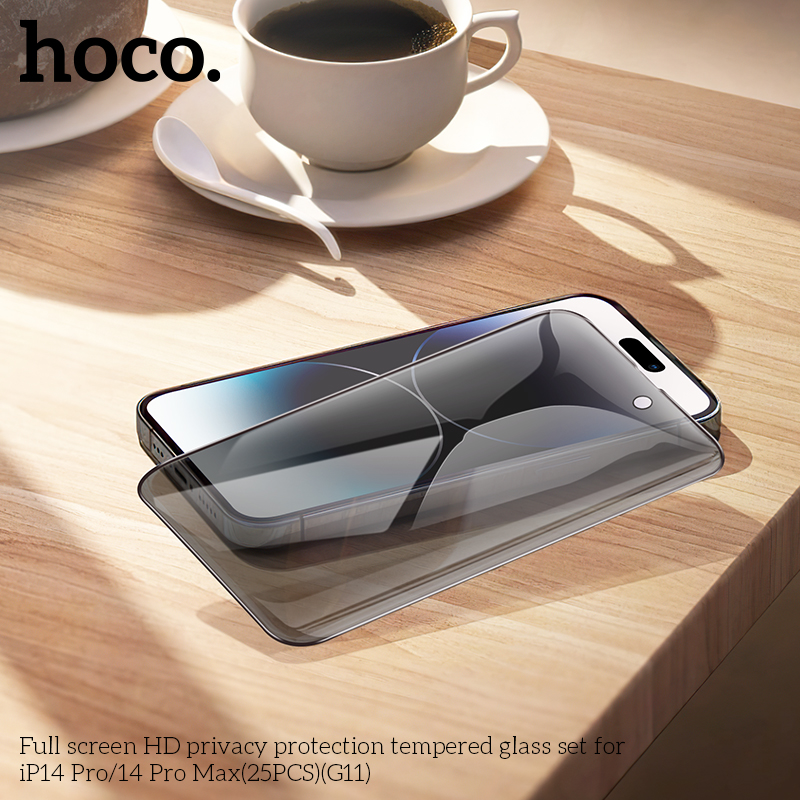 Kính chống nhìn trộm Hoco G11 cho iPhone 14 Pro Max - miếng dán cường lực full màn hình chính hãng