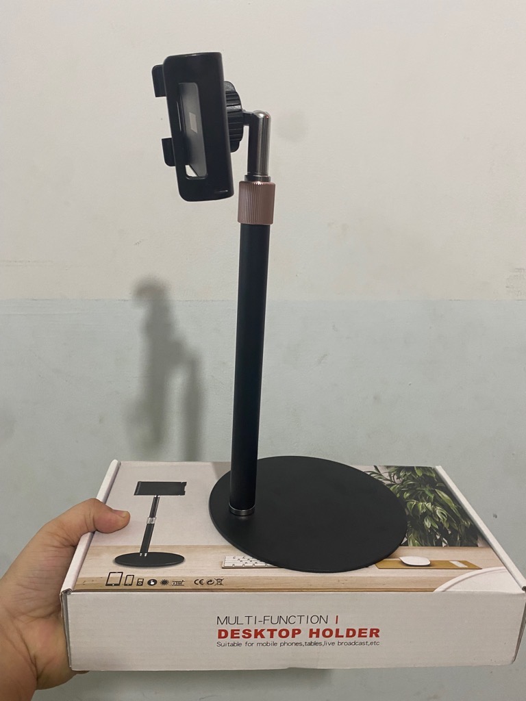 Giá đỡ, kẹp điện thoại/ Ipad P108 MULTI-FUNCTION DESKTOP HOLDER P-108 chân kim loại cao, KÉO DÀI để bàn tiện lợi [BH: NONE]