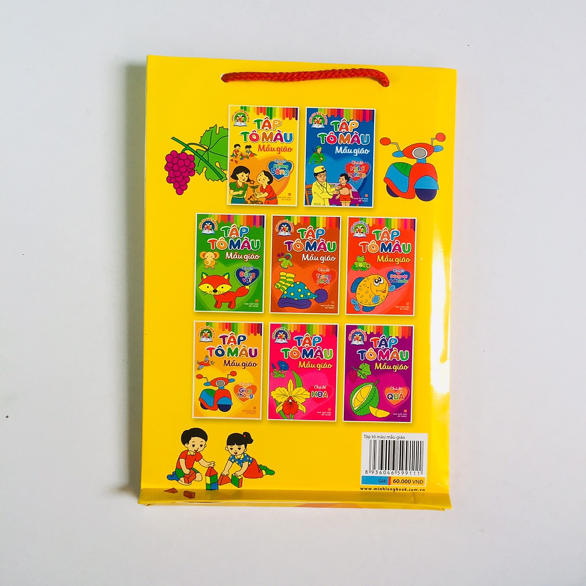 Set combo 8 quyển sách tập tô màu Song Ngữ (Anh- Việt) cho bé [BH: NONE]