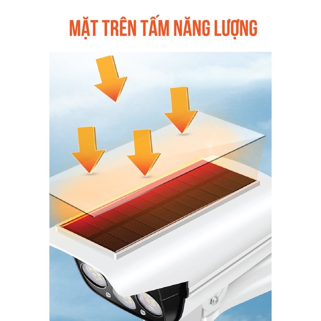Đèn cảm biến năng lượng mặt trời 2178T , 77SMD LED NGỤY TRANG camera loại xịn [BH: 1 TUẦN]